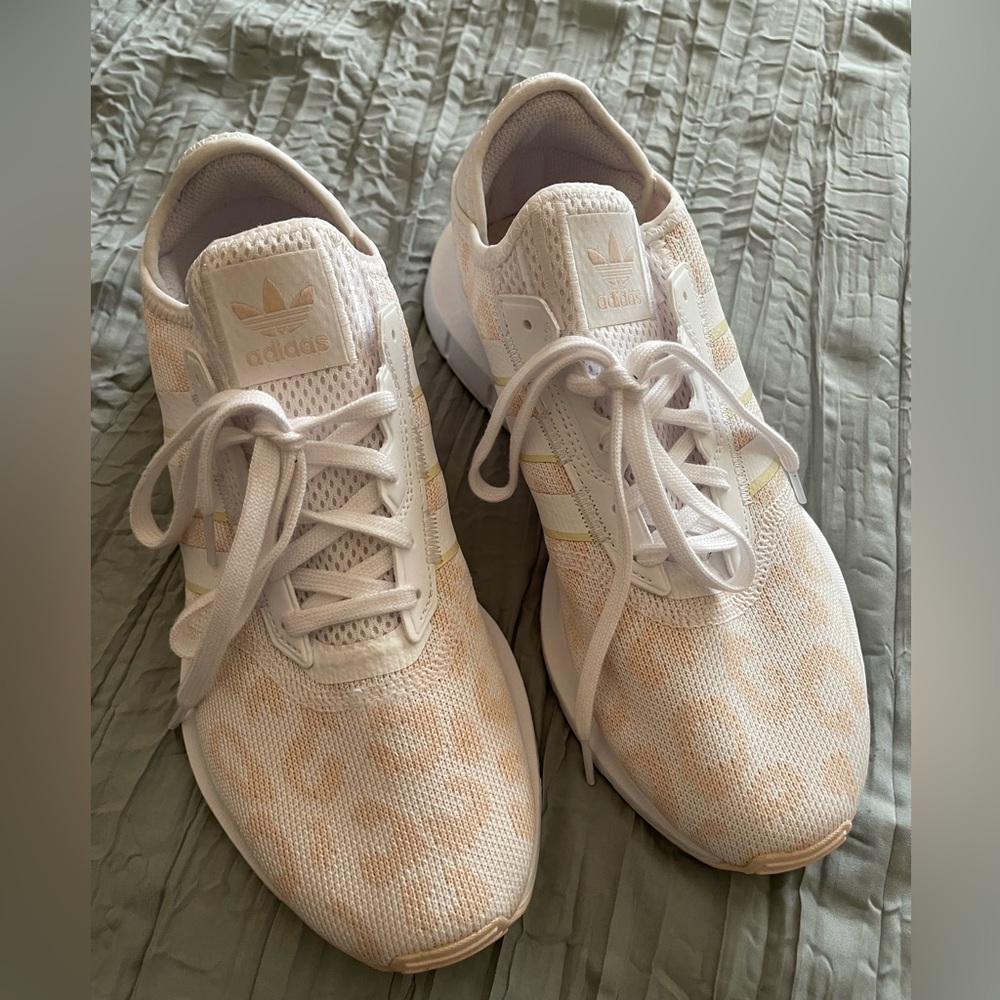 Women’s adidas cream leopard sneakers